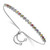 Image of Cheryl M Sterling Silver Rhodium-plated Multi-color Brilliant-cut CZ Adjustable Bracelet