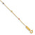 Image of 14K Tri Colored Gold Diamond-cut Beaded Cross W/1 IN Ext Bracelet