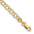 14K Yellow Gold Hollow Double Link Charm Bracelet DO350-7