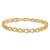14K Yellow Gold Hollow Double Link Charm Bracelet DO541-7