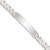 Image of Sterling Silver Curb Link ID Bracelet QID199-7.5