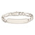Image of Sterling Silver Figaro Link ID Bracelet QID189-7.5