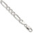 Image of Sterling Silver 7mm Pave Flat Figaro Chain QFF180-9