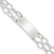 Image of Sterling Silver Double Strand Oval Link ID Bracelet QG1540-8.25