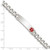 Image of Sterling Silver Polished Medical Curb Link ID Bracelet XSM169-8.5
