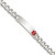 Image of Sterling Silver Polished Medical Curb Link ID Bracelet XSM169-8.5