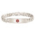 Image of Sterling Silver Polished Medical Curb Link ID Bracelet XSM172-7.5