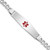 Image of Sterling Silver Rhodium-plated Medical ID Curb Link Bracelet XSM17-7