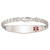 Image of Sterling Silver Rhodium-plated Medical ID Curb Link Bracelet XSM24-7