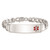 Image of Sterling Silver Rhodium-plated Medical ID Curb Link Bracelet XSM34-7