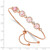 Image of Sterling Silver Pink Created Opal and CZ Adjustable Bracelet QG4775