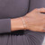 Image of Sterling Silver Pink Created Opal and CZ Adjustable Bracelet QG4775
