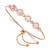 Image of Sterling Silver Pink Created Opal and CZ Adjustable Bracelet QG4775