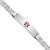 Image of Sterling Silver Rhodium-plated Medical ID Anchor Link Bracelet XSM35-8