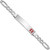 Image of Sterling Silver Rhodium-plated Medical ID Figaro Link Bracelet XSM31-8