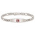 Image of Sterling Silver Rhodium-plated Medical ID Figaro Link Bracelet XSM3-8