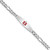 Image of Sterling Silver Rhodium-plated Medical ID Figaro Link Bracelet XSM3-8