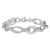 Image of Sterling Silver Polished and Textured Fancy Link 7.5in Bracelet QG6397-7.5