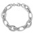 Image of Sterling Silver Polished and Textured Fancy Link 7.5in Bracelet QG6397-7.5