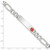 Image of Sterling Silver Polished Medical Figaro Anchor Link ID Bracelet XSM170-7.5