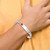 Image of Sterling Silver Polished Medical Figaro Anchor Link ID Bracelet XSM170-8.5