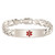 Image of Sterling Silver Polished Medical Figaro Anchor Link ID Bracelet XSM173-8.5