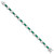 Image of Sterling Silver Rhodium-plated White and Green CZ Link Bracelet QG6479-7