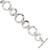 Image of Sterling Silver Fancy Circle Link Bracelet
