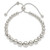Image of Sterling Silver Graduated Beads Adjustable Bracelet
