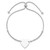 Sterling Silver Polished Heart Disc Adjustable Bracelet