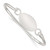 Image of Sterling Silver Bangle Bracelet w/Oval ID Plate Bracelet