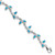 Image of Sterling Silver Rhodium-plated Whale Tail 7.75in Bracelet