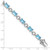 Image of Sterling Silver Rhodium-plated Blue and Clear CZ Bracelet