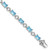 Image of Sterling Silver Rhodium-plated Blue and Clear CZ Bracelet