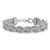 Image of Sterling Silver Rhodium-plated Rope Link Fancy 7in Bracelet