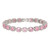 Image of Sterling Silver Rhodium-plated Pink CZ 7 inch Tennis Bracelet