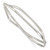 Image of Sterling Silver Polished 2 Hexagon Shape Slip On Bangle Bracelet