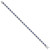 Image of Sterling Silver Rhodium-plated Blue Glass and CZ 7 inch Bracelet