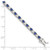 Image of Sterling Silver Rhodium-plated Blue Glass and CZ 7 inch Bracelet