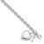 Image of Sterling Silver Rhodium-plated Puffed Heart Locket & Key Bracelet