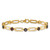 Image of Sterling Silver Gold-tone 5mm 4.05GA Garnet Paperclip Chain Bracelet
