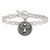 Image of Sterling Silver Oxidized Dangle GUARDIAN ANGEL Toggle Clasp Bracelet