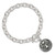 Image of Sterling Silver Oxidized Dangle GUARDIAN ANGEL Toggle Clasp Bracelet