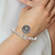 Image of Sterling Silver Oxidized Dangle GUARDIAN ANGEL Toggle Clasp Bracelet