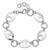 Image of Sterling Silver Rhodium-plated Diamond-cut Link w/1 in ext. Bracelet