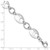 Image of Sterling Silver Rhodium-plated Diamond-cut Link w/1 in ext. Bracelet