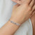 Image of Sterling Silver Rhodium-plated Rainbow Multi Gemstone 7.5in Bracelet