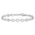 Image of Sterling Silver Rhodium-plated 7.25in w/.5in ext. Fancy Link Bracelet