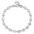 Image of Sterling Silver Rhodium-plated 7.25in w/.5in ext. Fancy Link Bracelet