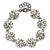 Image of Sterling Silver Brushed Oxidize Burnished Swirl Disc w/1 in Ext. Bracelet